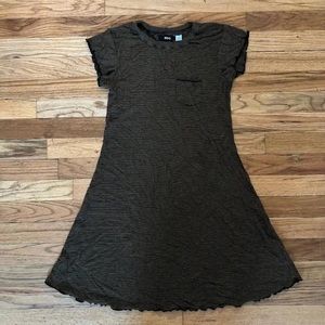 BDG stripped olive and black mini tshirt dress